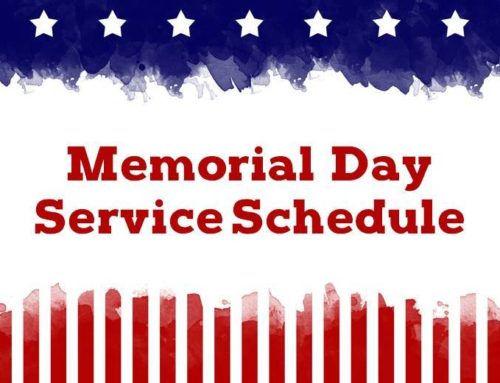 Memorial Day Service Schedule