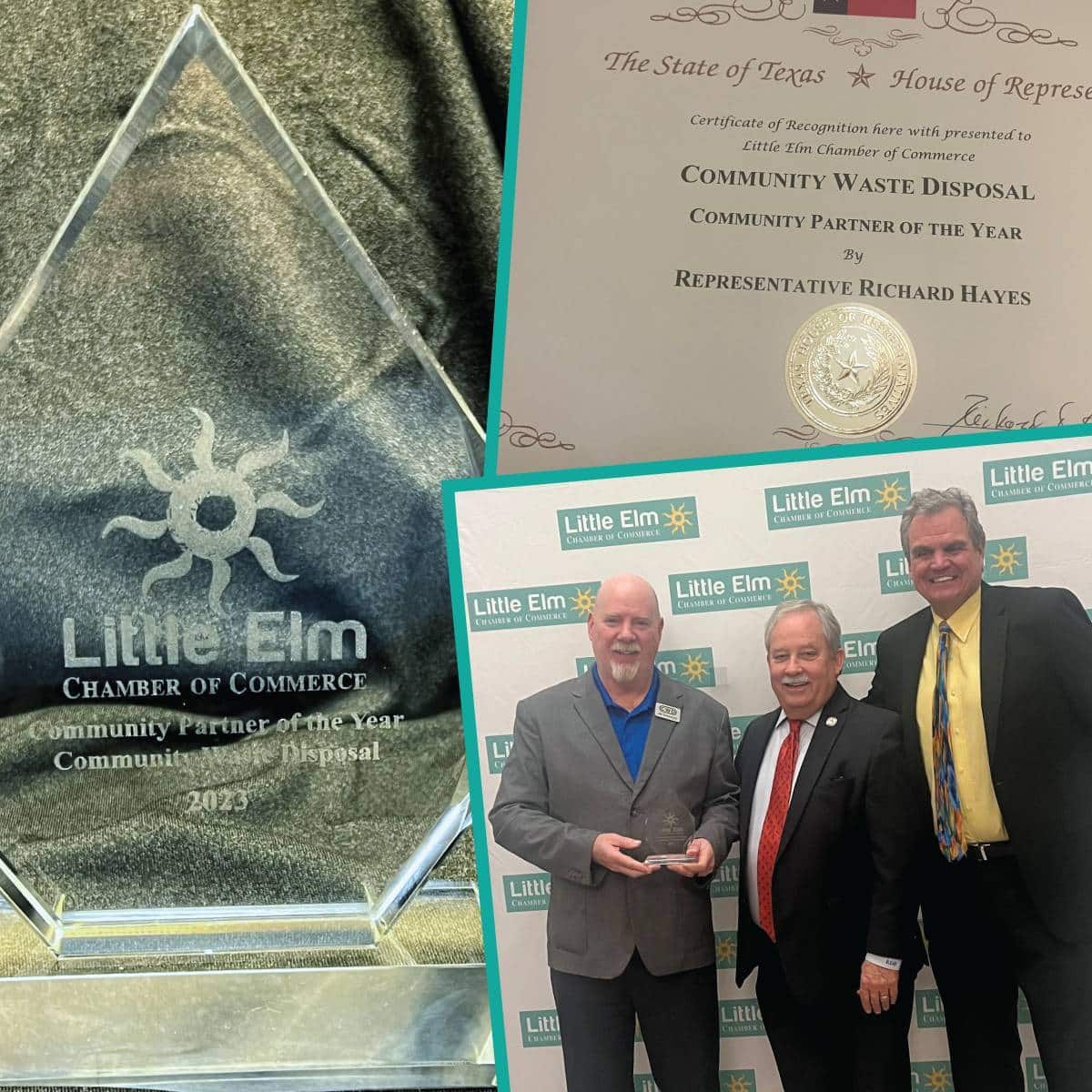 CWD Honored by Little Elm Chamber of Commerce Community Waste Disposal