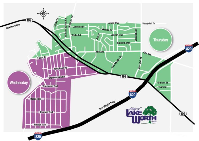 CWD trash and recycling route map for City of Lake Worth