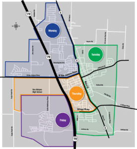 CWD Service Map for City of Van Alstyne